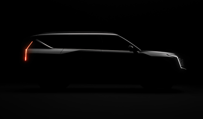 기아의 전동화 대형 SUV인 EV9 티저 사진 (사진=기아)