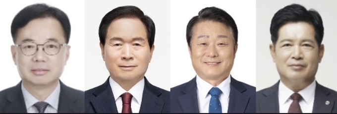 (왼쪽부터) 중구농협 정선근, 인천원예농협 이기용, 인천축협 홍순철, 부평농협 최영민 당선자.