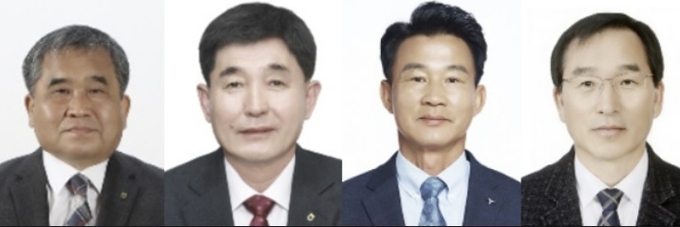 (왼쪽부터) 강화농협 이한훈, 서강화농협 황의환, 강화인삼협동조합 한홍열, 백령농협 최형묵 당선자.
