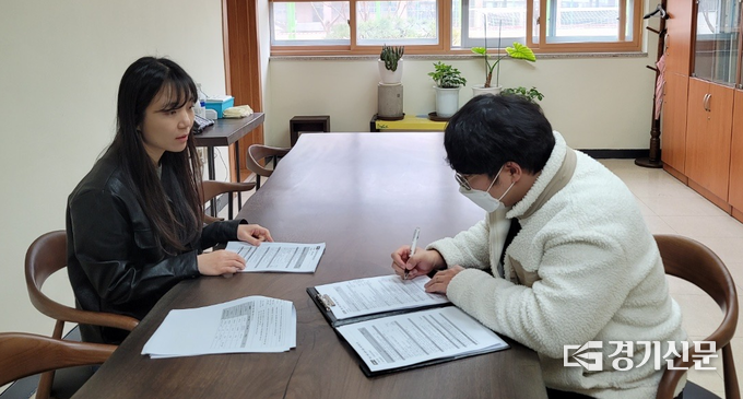 1학기 개학 대비 현장 방역 점검이 진행중이다. (사진=성남교육지원청 제공)