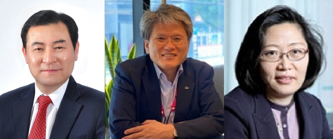 (왼쪽부터) 이창성 국민의힘 수원갑 당협위원장, 김해영 수원미래발전연구회 회장, 이수정 경기대 교수 