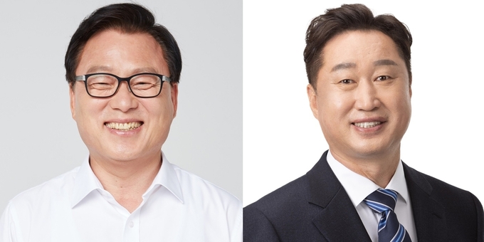 (왼쪽부터) 박광온 국회의원, 김준혁 한신대 교수.