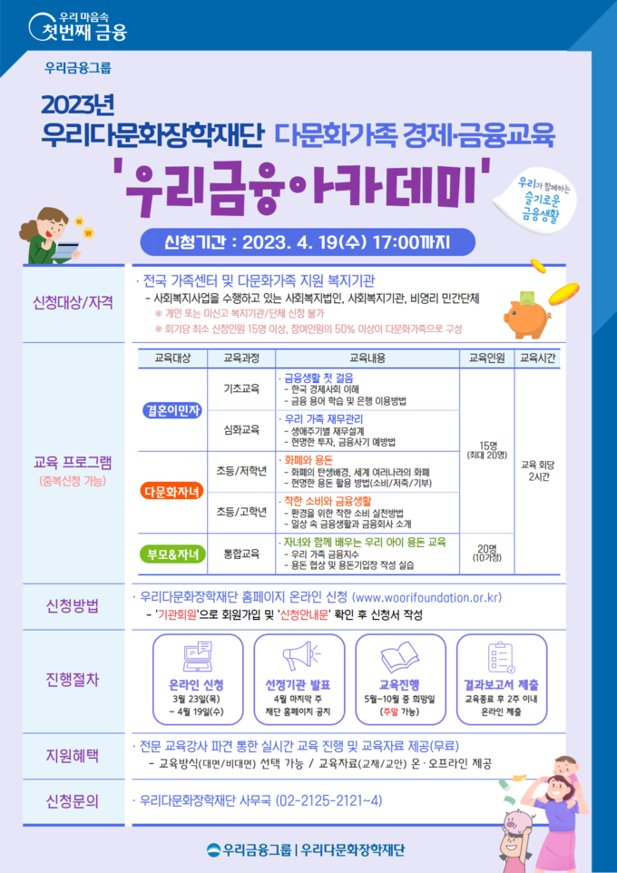 2023 우리금융그룹 우리다문화장학재단 금융아카데미 홍보 이미지. (사진=우리금융그룹 제공)