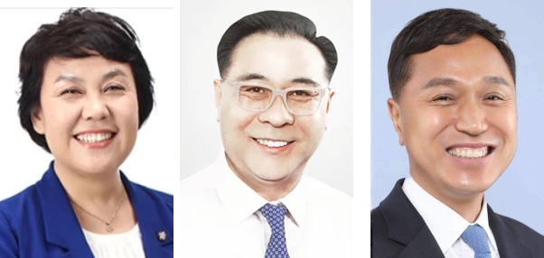 (왼쪽부터) 정춘숙 의원, 이우현 전 용인시의회 의장, 이건한 전 용인시의회 의장.(사진=경기신문 DB)