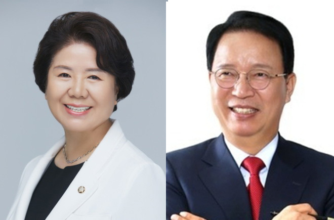 (왼쪽부터) 서정숙 의원, 고석 변호사.(사진=경기신문 DB)