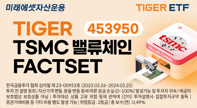 ‘TIGER TSMC밸류체인FACTSET ETF’ 신규 상장. (사진=미래에셋자산운용 제공)