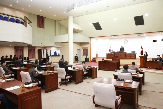 사진은 군포시의회 266회 임시회 장면 사진= 군포시의회제공