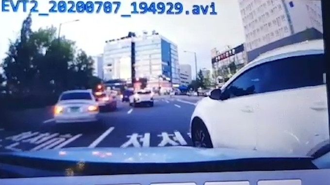  고의로 사고를 내 보험금을 챙긴 범행 장면. (사진=경기남부경찰청 제공)
