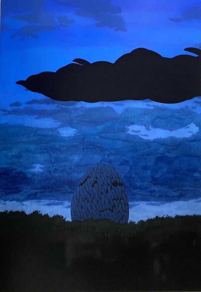 이주형, 개마고원이 보이는 풍경, oil on canvas, 162.2⨉112.1cm, 2023. (사진=갤러리박영 제공)