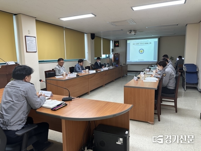 안성경찰서 건설현장 안전점검 대책회의 사진(사진=안성경찰서 제공)
