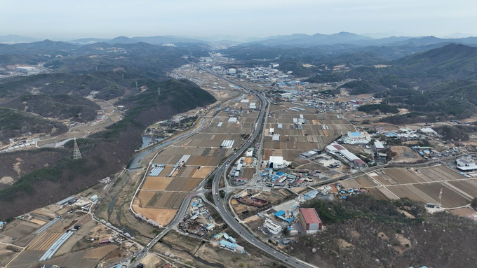 시스템반도체 클러스터 국가첨단산업단지 후보지로 지정된 용인특례시 처인구 이동읍과 남사읍 일대 전경. (사진=용인특례시 제공)
