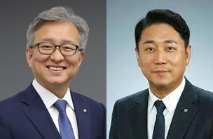 (왼쪽부터) 권칠승 국회의원, 진석범 화성시사회복지재단 대표이사(사진=경기신문DB)
