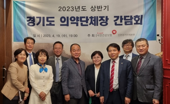 2023년도 상반기 경기도 의약단체장 간담회. (사진=국민건강보험공단 인천경기지역본부 제공)