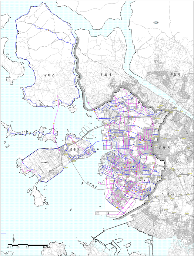 광역시도 노선 지정 총괄도. ( 사진 = 인천시 제공 )