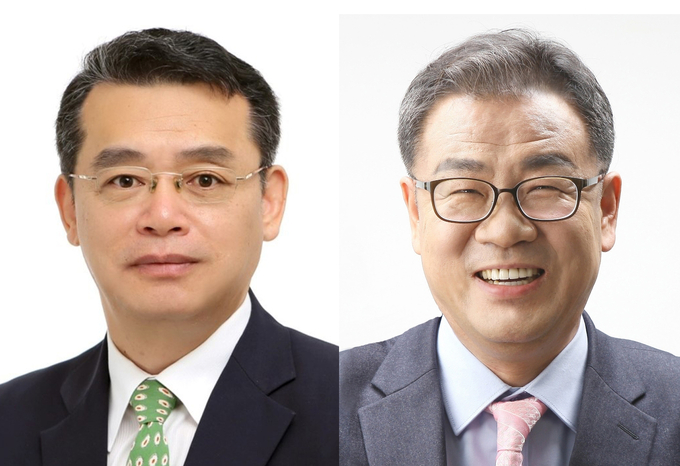 (왼쪽부터) 임재훈 당협위원장, 심재민 전 안양시의원..(사진=경기신문DB)
