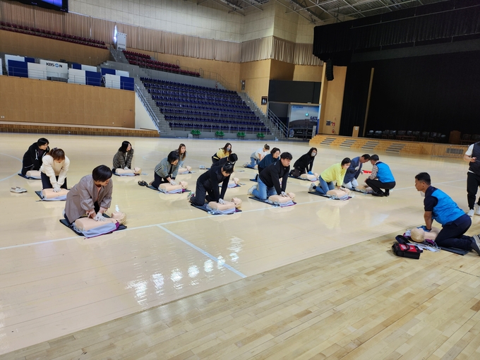 용인도시공사는 소방 및 재난대응 훈련을 실시했다. (사진=용인도시공사 제공)