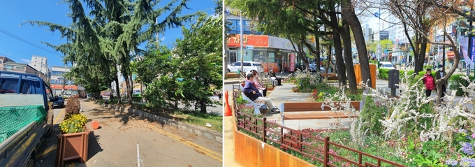 인천 남동구 모래내쉼터에 조성된 소규모 정원. ( 사진 = 남동구 제공 )