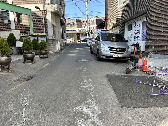수도관 관경 확대 공사가 진행되는 수원시 영통구 매탄동 일원. (사진=수원시 제공)