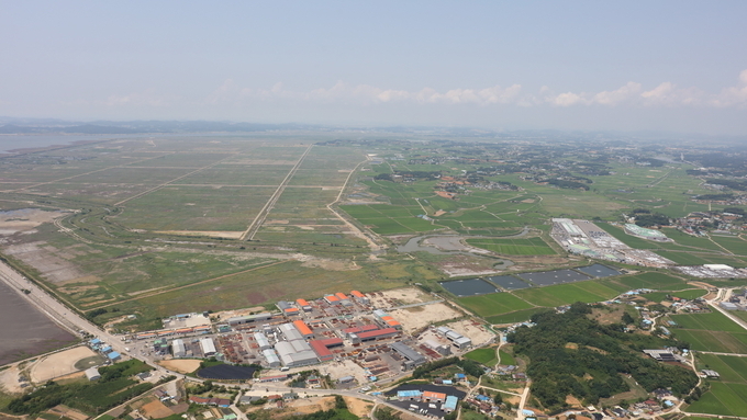 경기국제공항 예정지인 화성시 화옹지구의 전경. (사진=화성시 제공)