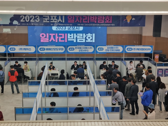 군포시 일자리 박람회 현장 전경, (사진=군포시 제공)