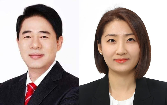 (왼쪽부터) 한길룡 당협위원장, 권민영 메타버스콘텐츠블록체인위원회 위원장. (사진=경기신문 DB)
