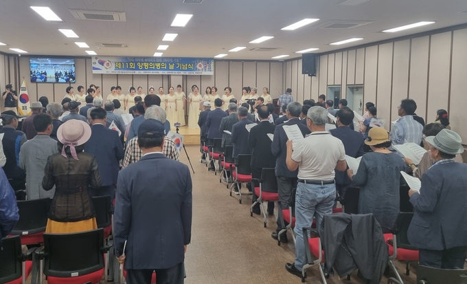 양평의병기념사업회가 지난 9일 '제11회 양평의병의 날 기념식'을 개최하고 있다. (사진=양평군 제공)