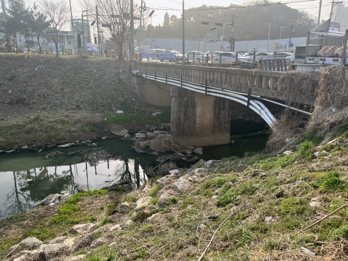 100여년 된 황금교가 철거 하기전 모습. (사진=김포시 제공)
