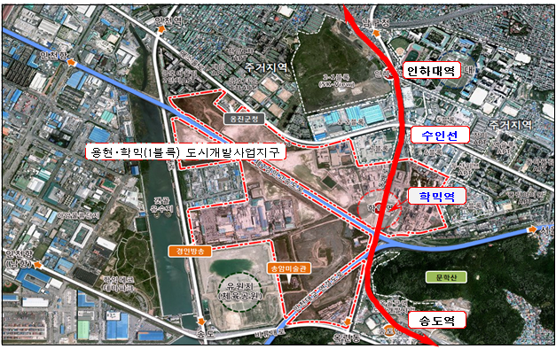 수인선 학익역(가칭) 신설사업 위치도. ( 사진 = 인천시 제공 )