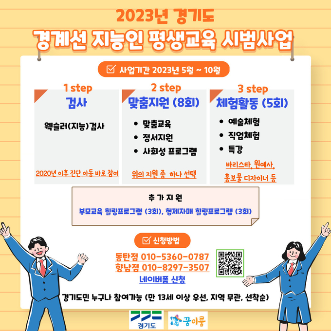 2023년 경기도 경계선 지능인 평생교육 시범사업 포스터. (사진=경기도 제공)