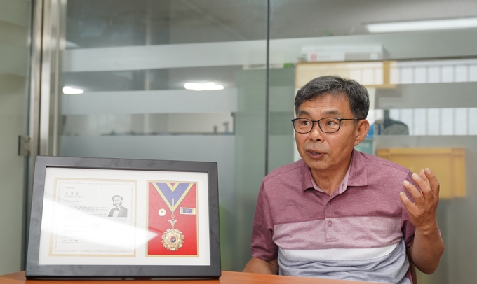 (주)명진엠엔에이치 한정열 대표. (사진=대한적십자 경기도지사 제공)