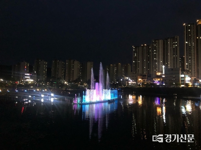 양주시 옥정호수공원 음악분수. (사진=양주시 제공)
