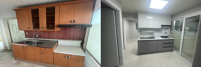 인천 남동구 남촌동 빈집 공사 전(왼쪽)과 후(오른쪽) 모습. ( 사진 = 남동구 제공 )