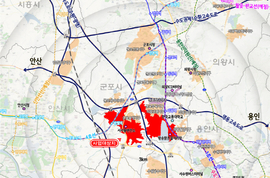 의왕군포안산 공공주택지구 위치도. (자료=LH 제공)