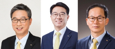 (왼쪽부터) 허인, 이동철, 양종희 KB금융 부회장. (사진=KB금융그룹 제공)
