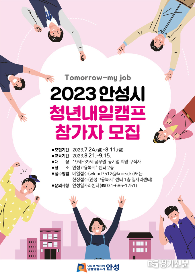 안성시 청년내일캠프 참가자 모집 포스터. (사진=안성시 제공)