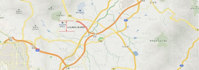 선단IC 연결도로 확포장공사 위치도. (사진=경기도 제공)
