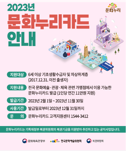 오산시, 문화누리카드 홍보 포스터(사진=오산시 제공)