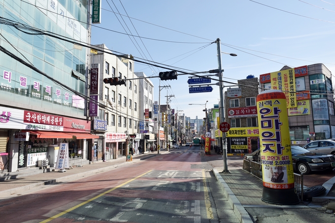 재개발을 추진하고 있는 북변 구 시가지 재개발 모습 (사진=천용남기자) 