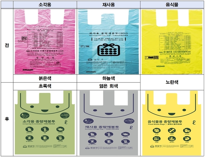 쓰레기 종량제 봉투. (사진=성남시 제공)