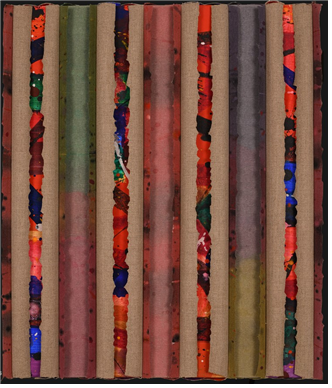 연속성의마무리, Solution de continuite, Cotton, oil acrylic,backstitch, 55x47, 1996년. (사진=더갤러리 제공)