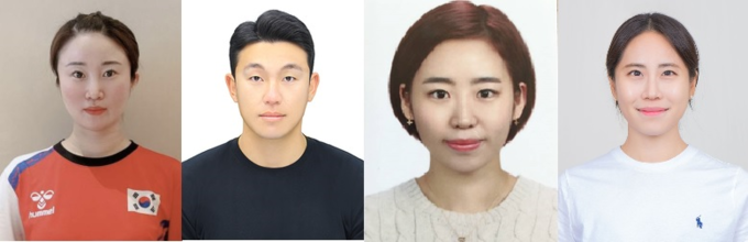 (왼쪽부터) 전규미·장상원·양하은·김지연 선수. ( 사진 = 인천시체육회 제공 )