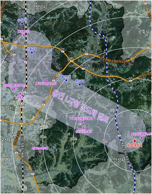 ‘용인시 반도체 산업 육성 종합계획' 조감도. (사진=용인시 제공)