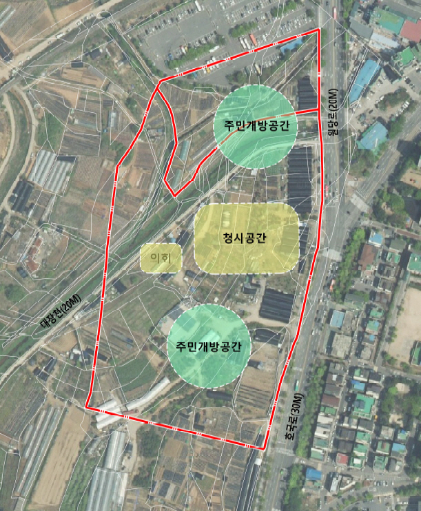 입지선정위원회 절차 없이 변경된 부지(주교동 제1공영주차장 인근). (사진=고양시 제공)