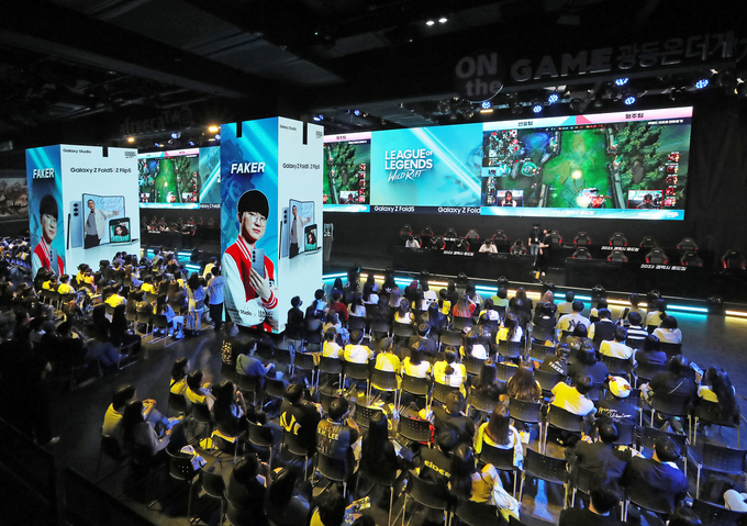 27일 진행된 '2023 갤럭시 폴드컵' 결승전 전경. (사진=삼성전자 제공)