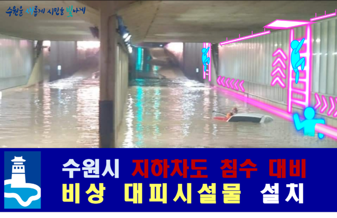 지하차도 비상대피 시설물 예상도. (사진=수원시 제공)