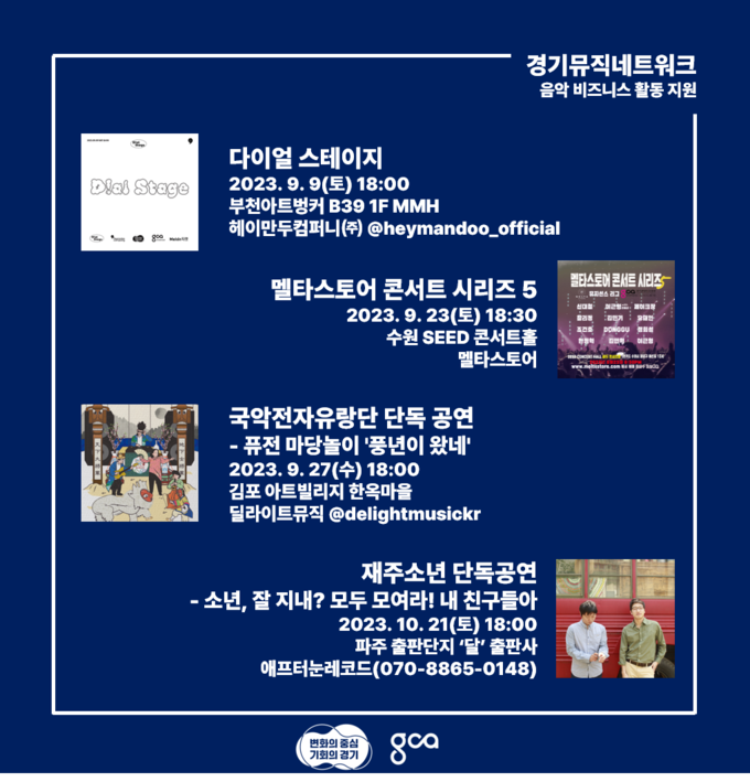 ‘경기뮤직네트워크’ 포스터. (사진=경기콘텐츠진흥원 제공)