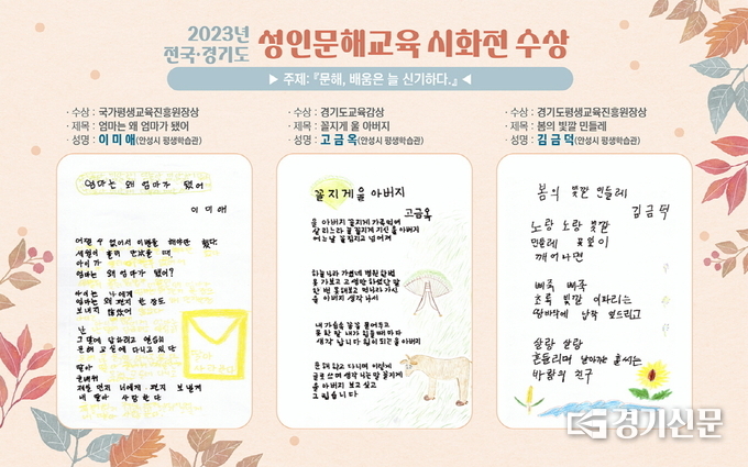 시화전 수상 홍보물. (사진=안성시 제공)
