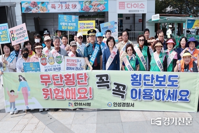 교통사고 Zero 캠페인 모습(사진=안성시 제공)