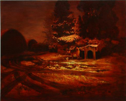 공성훈_벽제의밤-개-2003, 캔버스에 아크릴 채색, 130x162㎝. (사진=경기문화재단 제공)