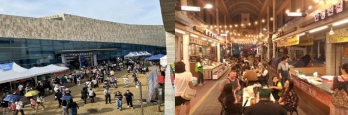 부천 국제만화축제(왼쪽)과 송탄 구이축제 현장. (사진=경기지방중소벤처기업청)